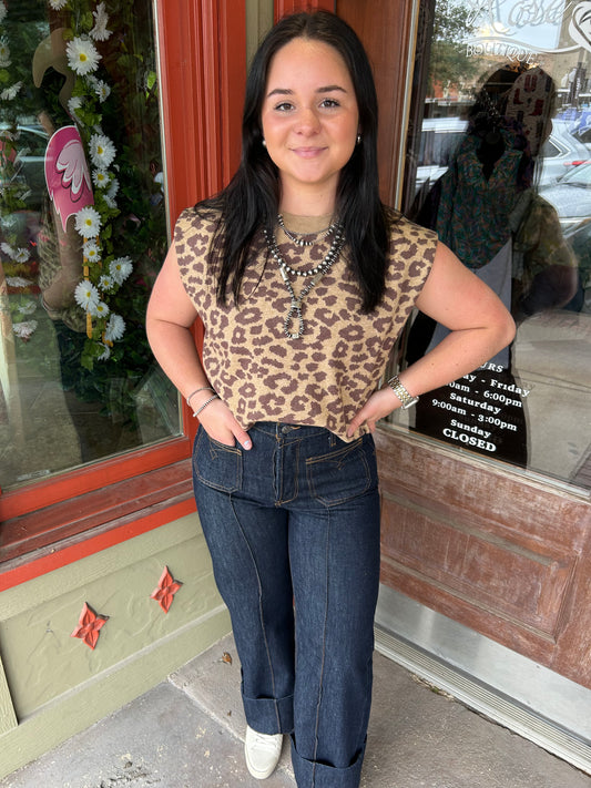 Leopard Sweater Top