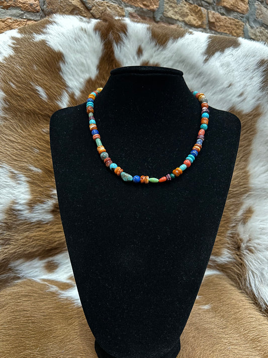 Multi Stone Bead Necklace