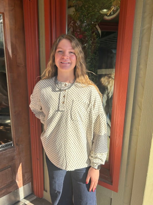 Polka Stripe Top