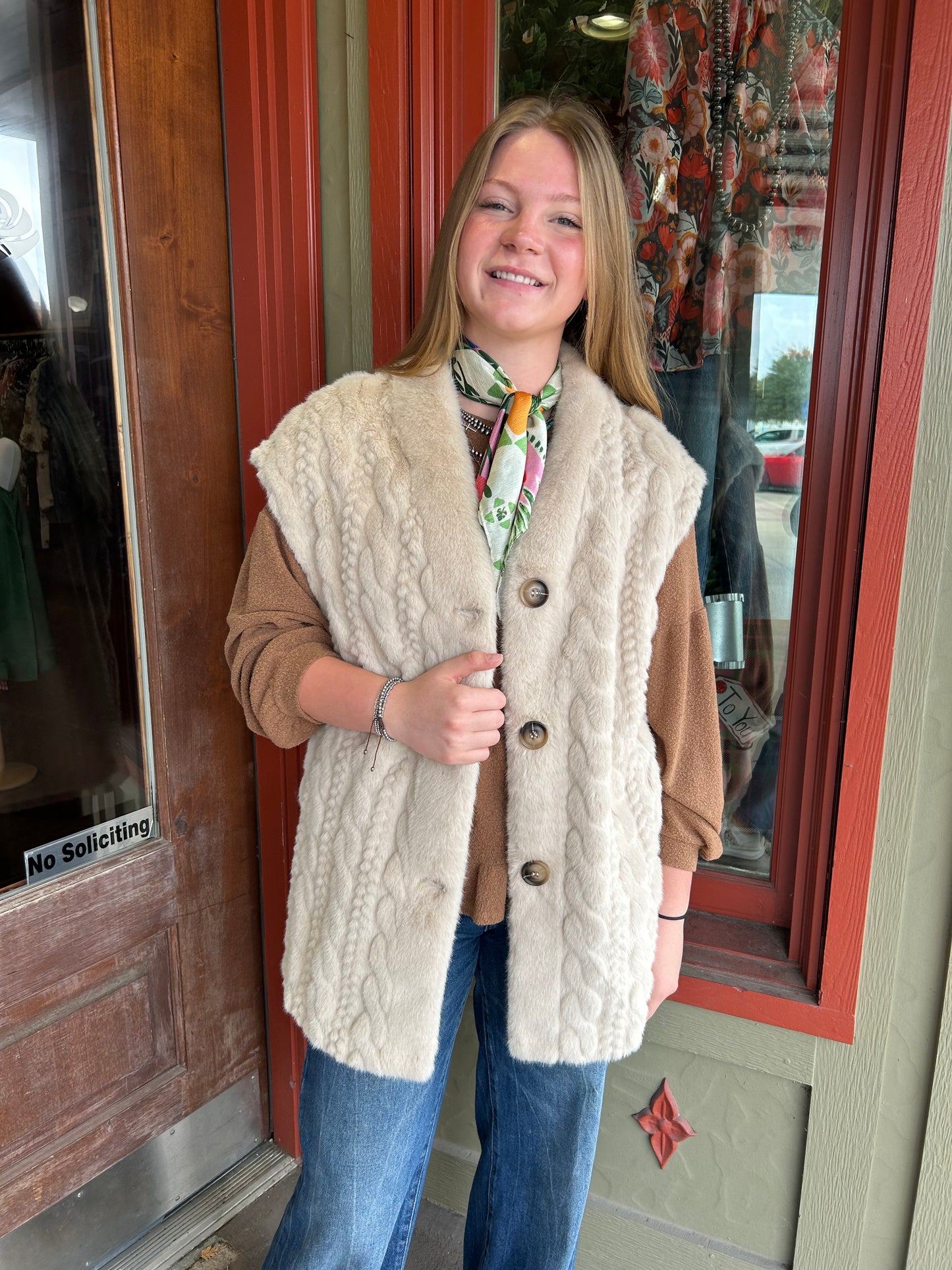 Leslie Fuzzy Fur Vest