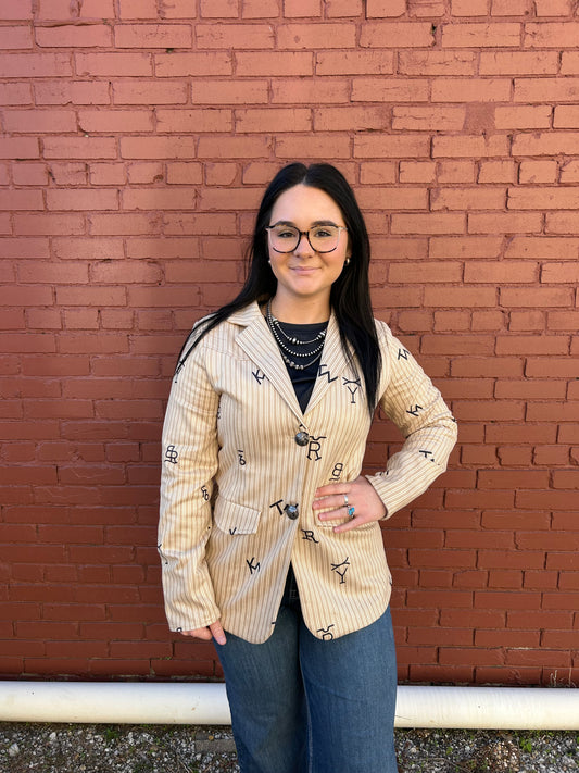 Branded Stripe Blazer