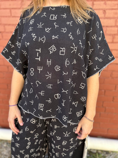 Black Brands Hi-Lo Top