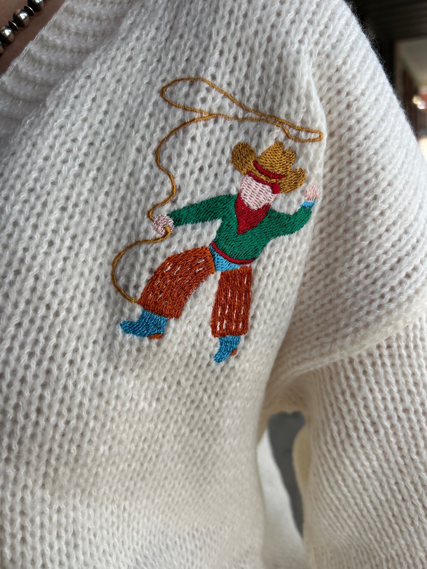 Roping Cowboy Cardi