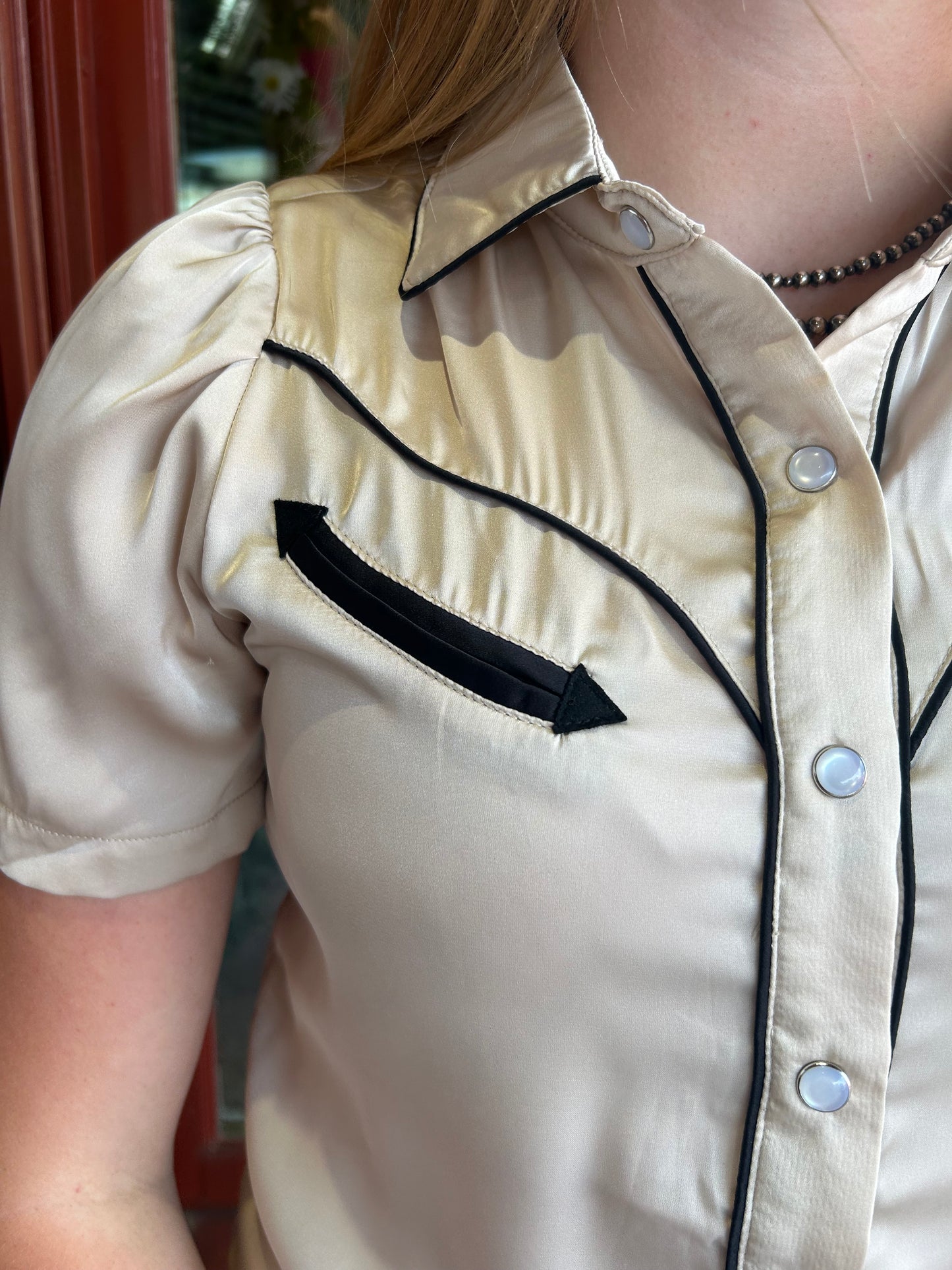 Satin Pecos Shirt - Cream