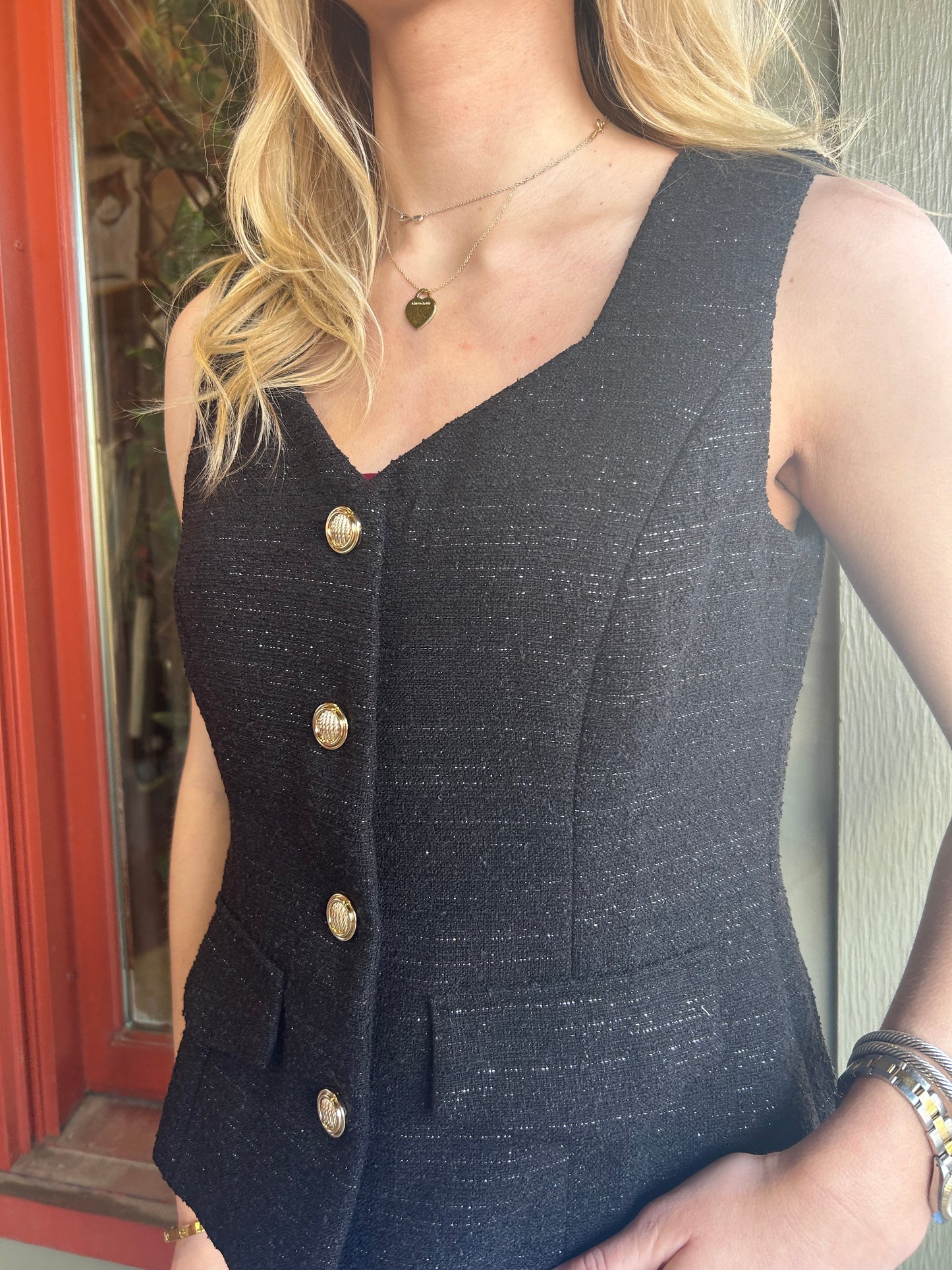 Gloria Tweed Vest