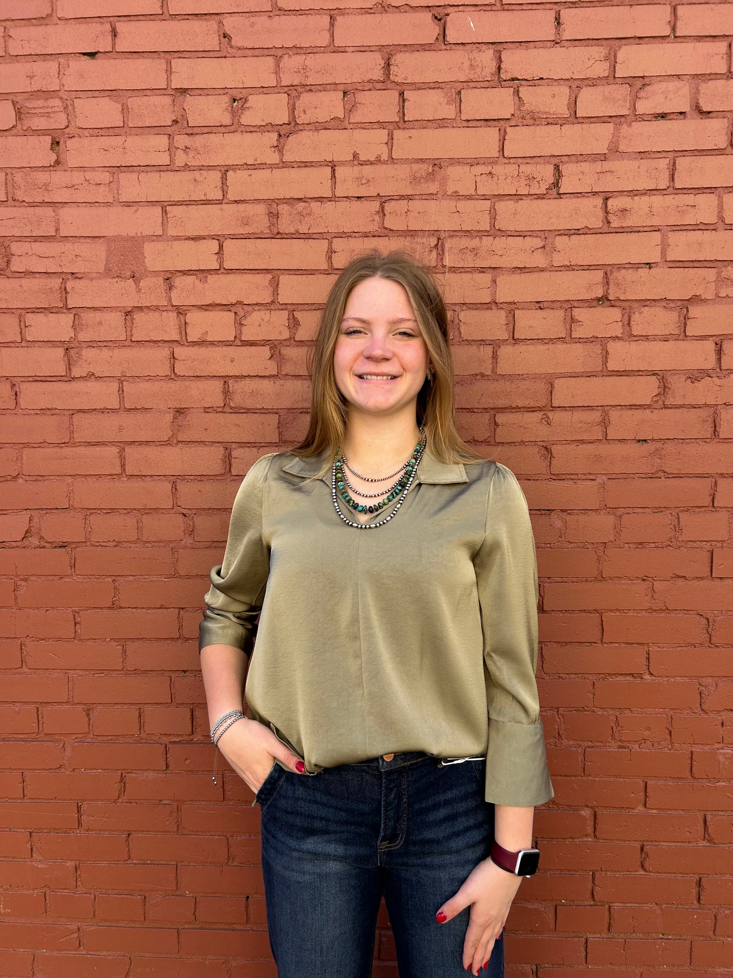 Keep It Classy Top - Olive