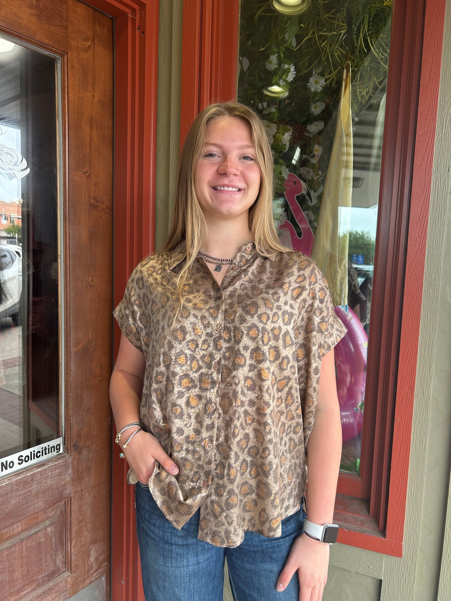 Iced Latte Leopard Top