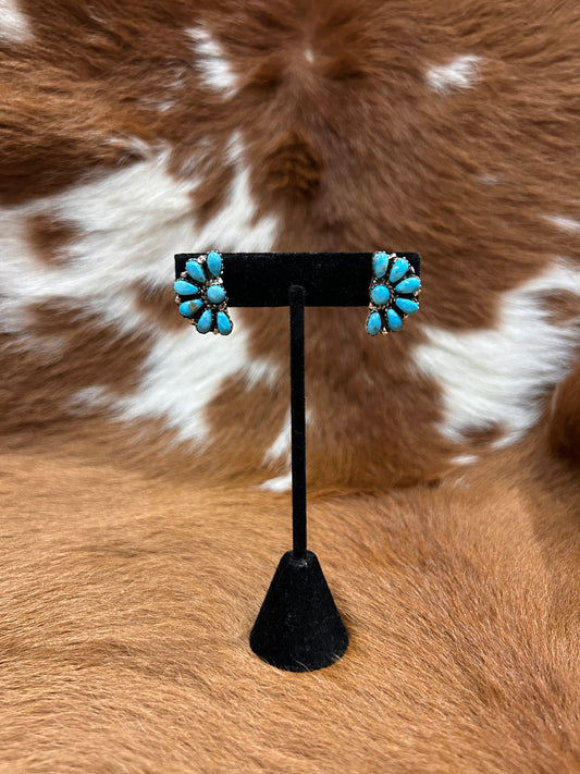 1/2 Cluster Stud - Blue