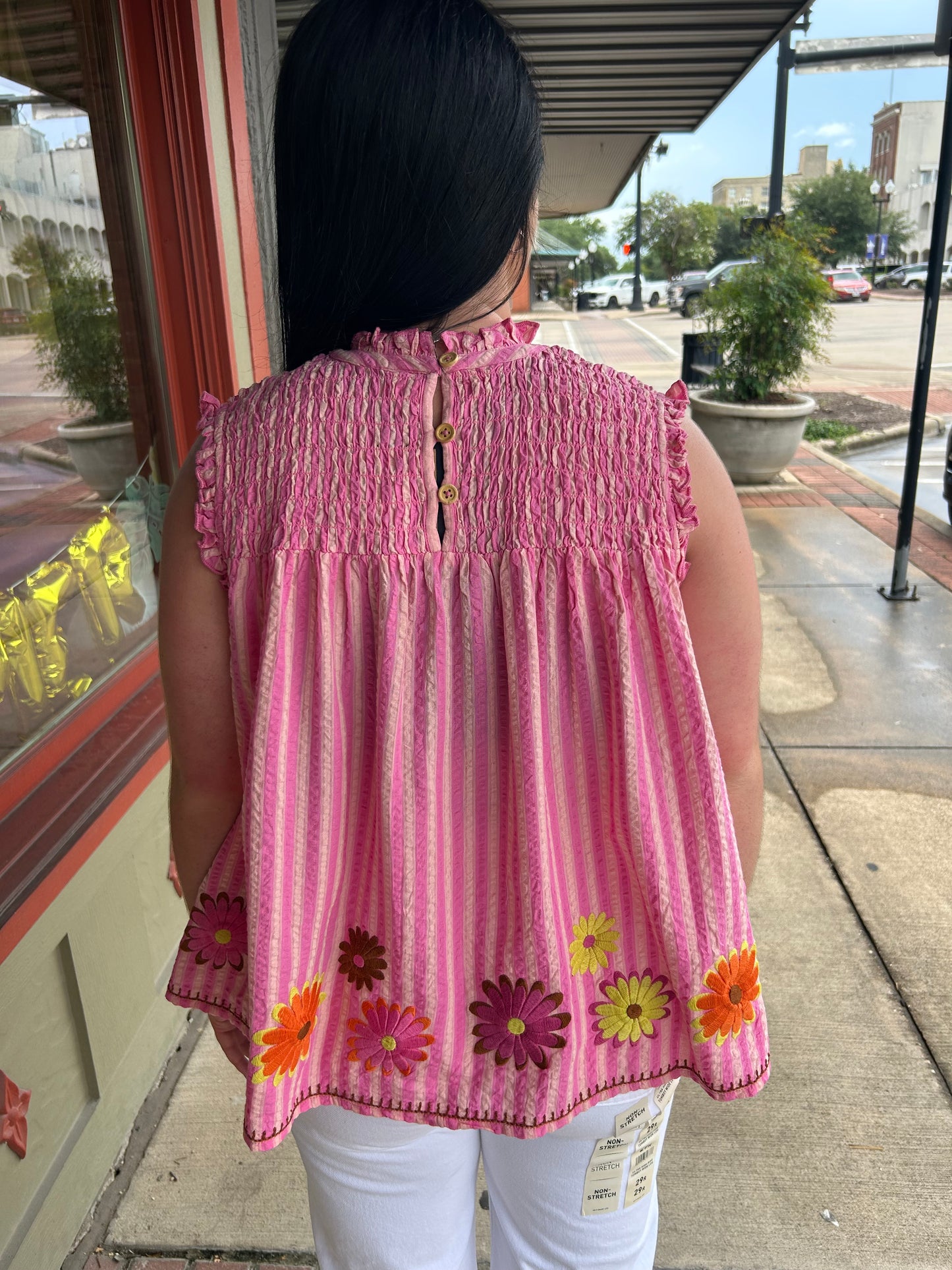 Candy Stripe Daisy Top