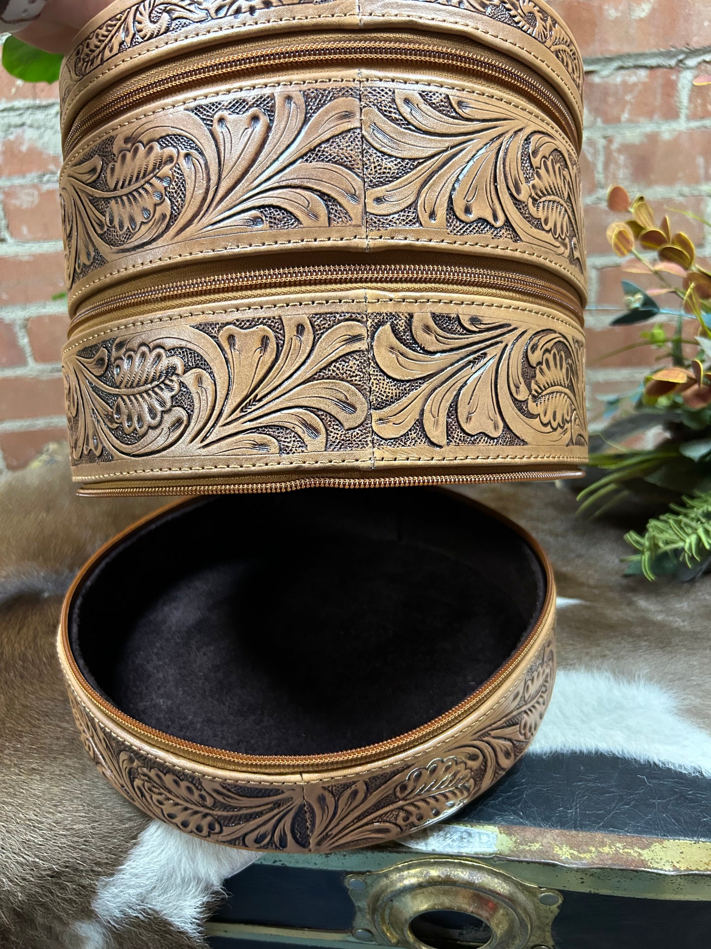 3 Story Tooled Jewelry Box