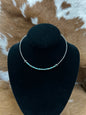 Navajos W/ Chip Turq Bar Necklace