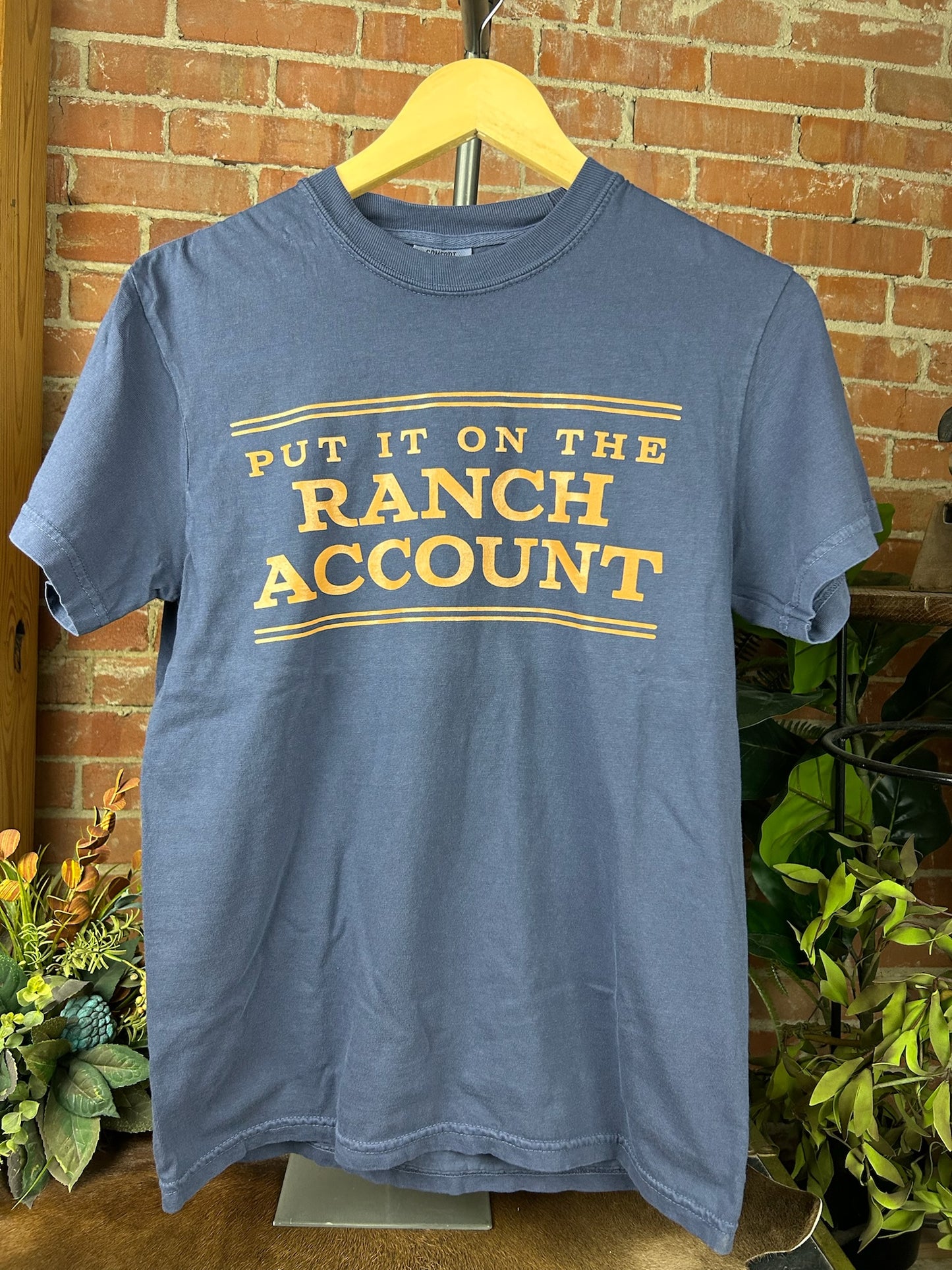 Ranch Account Tee - Navy/Camel