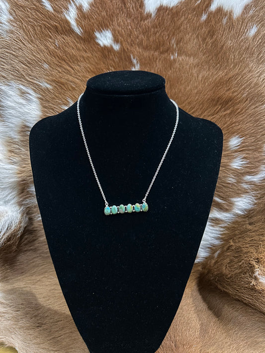 6 Stone Kingman Necklace