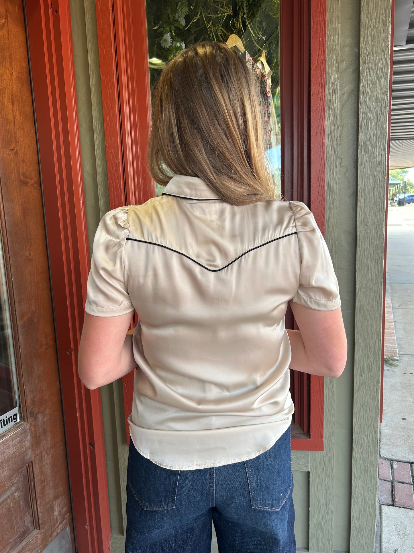 Satin Pecos Shirt - Cream