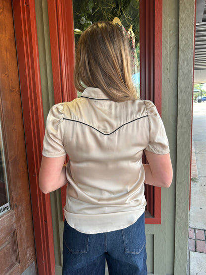 Satin Pecos Shirt - Cream