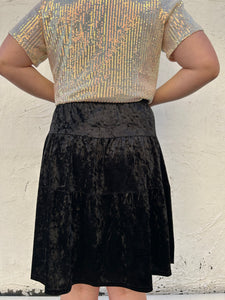 Tierd Velvet Skirt