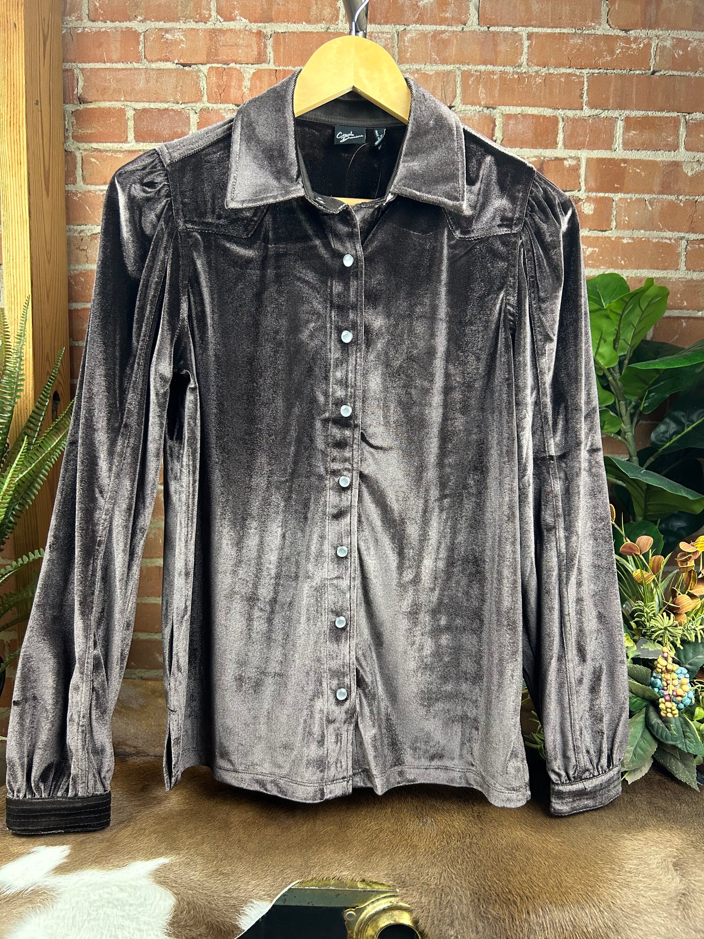 Mocha Velvet Shirt