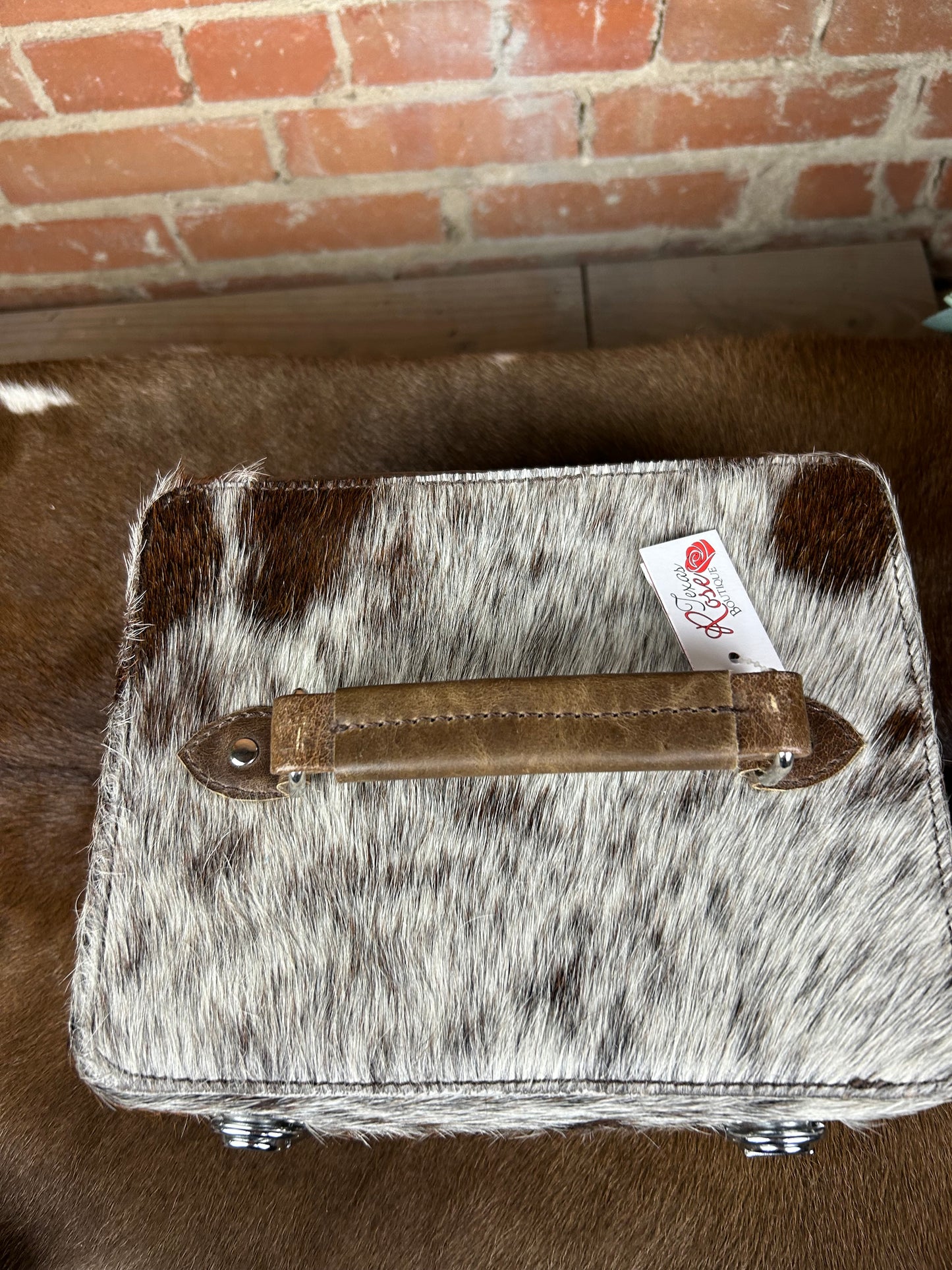 Rectangle Cowhide Jewelry Box