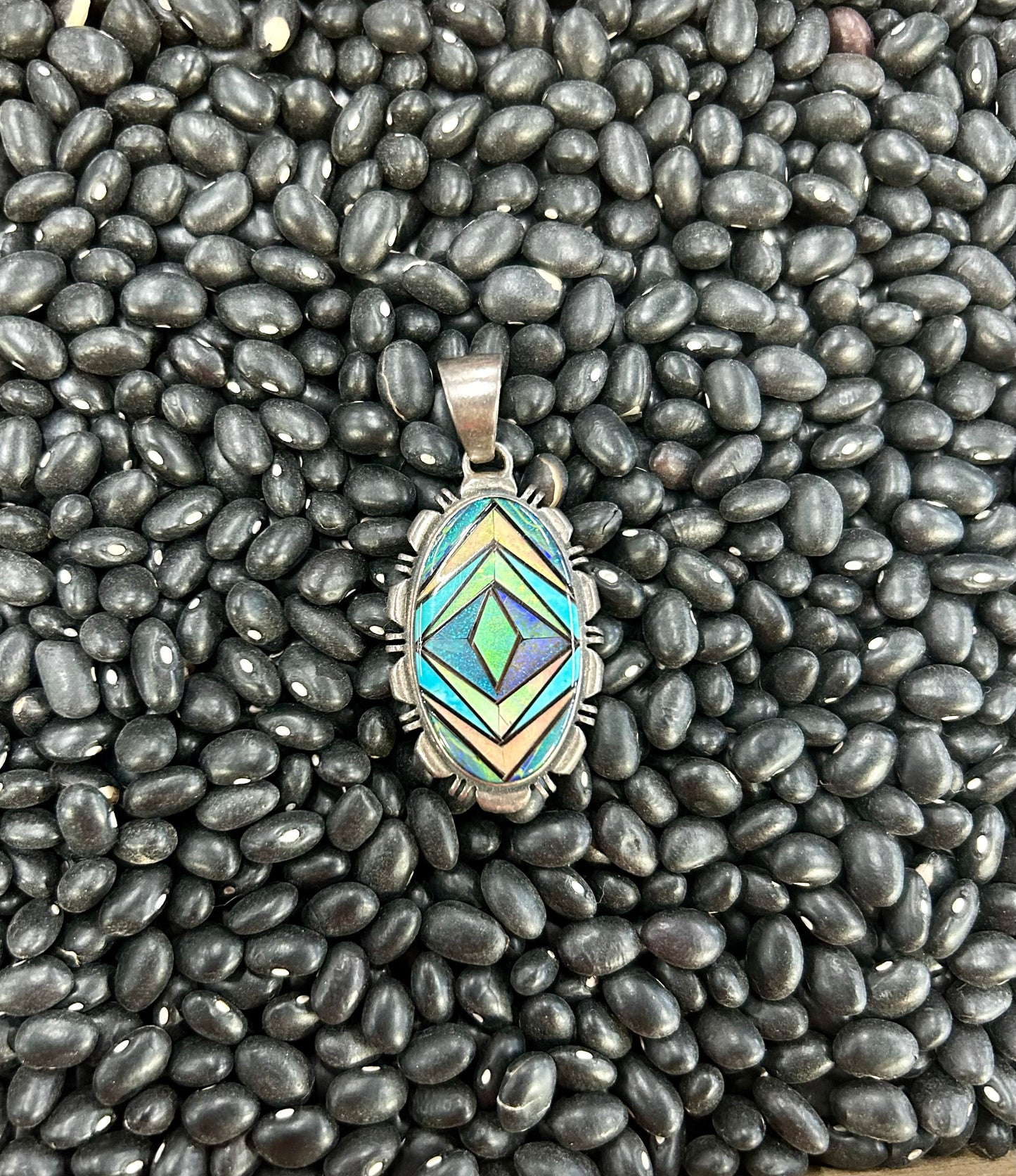 Jewel Tone Inlay Pendant
