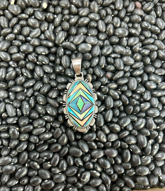 Jewel Tone Inlay Pendant