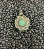 Lg Double Flower Pendant W/ Turquoise