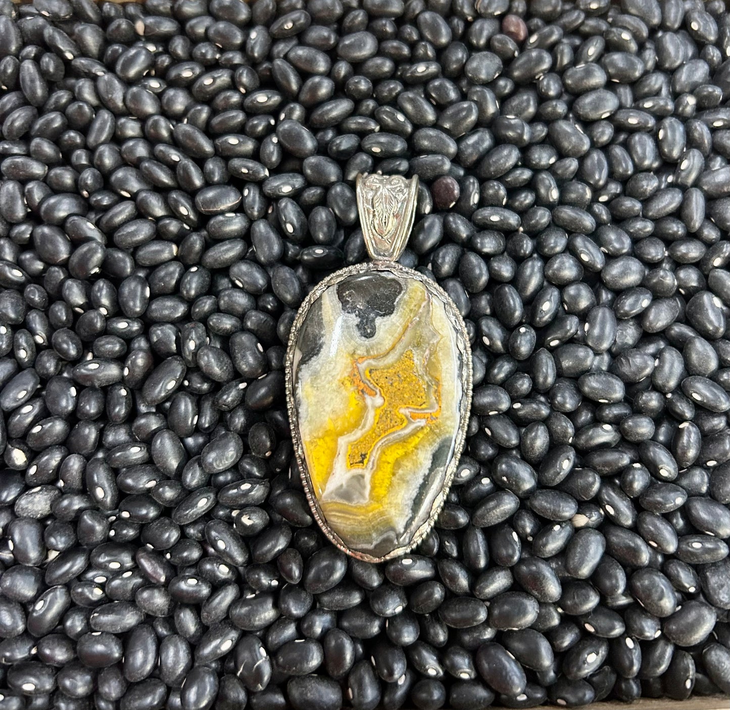Bumble Bee Jasper Pendant