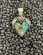 Turquoise Heart Inlay Pendant