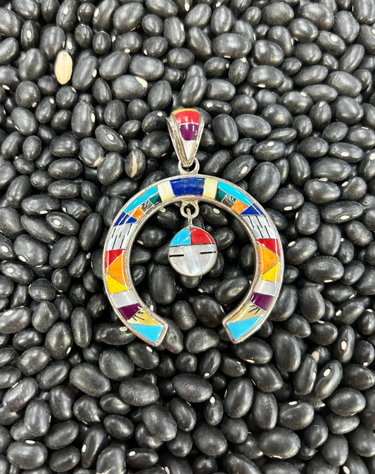 Inlay Squash Zuni Pendant