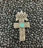 3 Flower W/ Turq Stone Cross