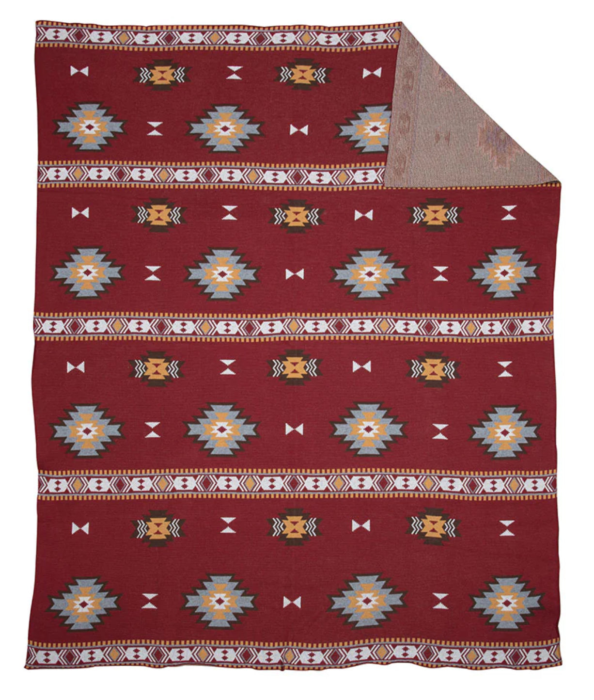 Paint Flower Meadow Throw - red