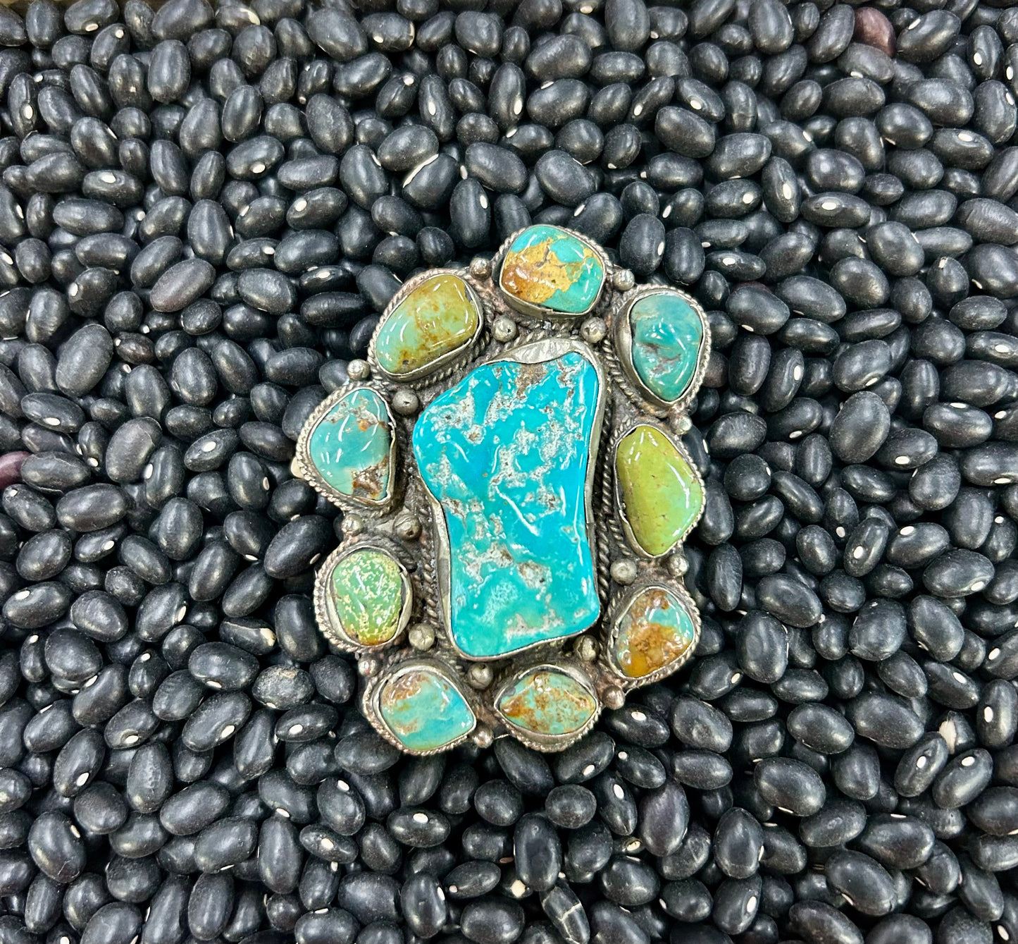 Xl Rough Cut Turquoise Pendant