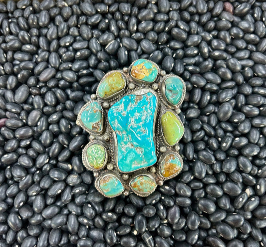 Xl Rough Cut Turquoise Pendant