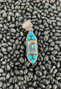 Abaloney Shell & Turquoise Pendent