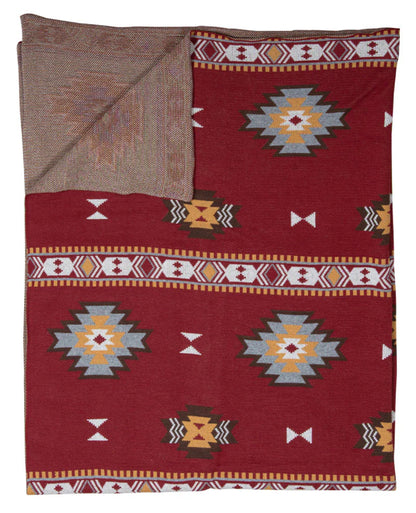 Paint Flower Meadow Throw - red