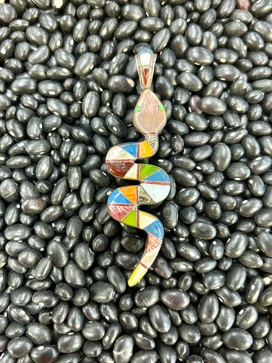 Double Sided Snake Pendant