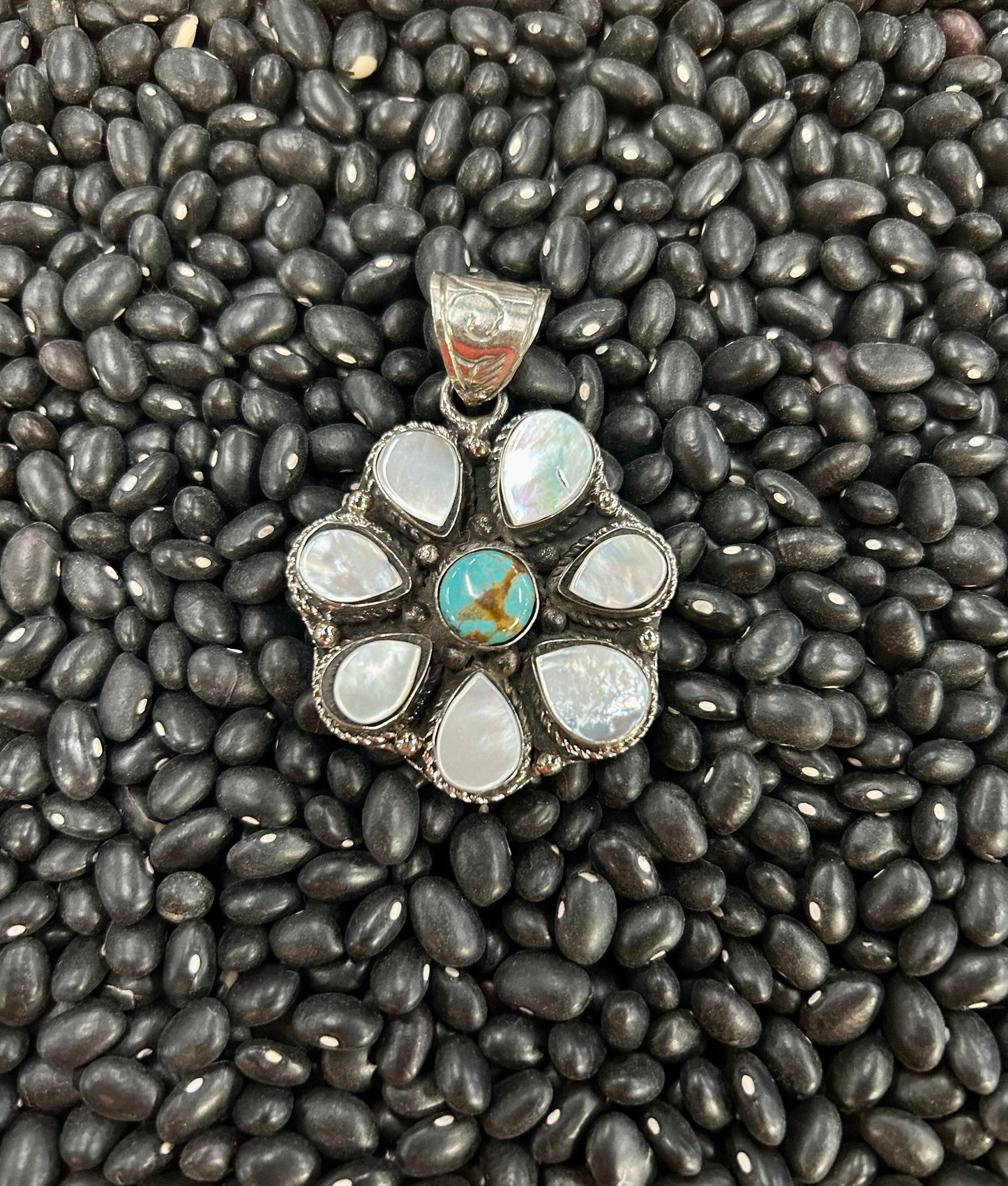 Pearl & Turquoise Cluster Pendant