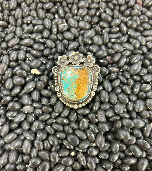 Turquoise & Flowers Pendant