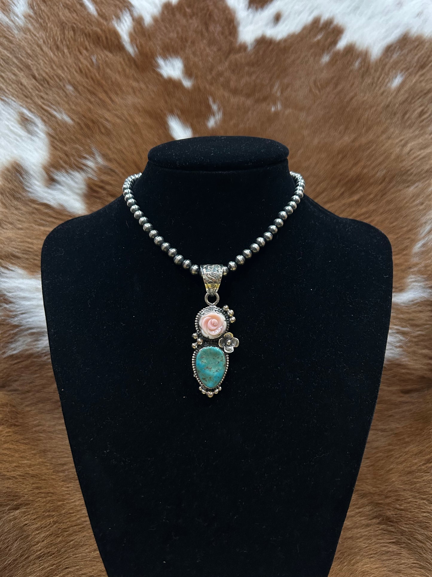 Turquoise Flower Pendant