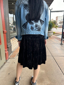 Tierd Velvet Skirt