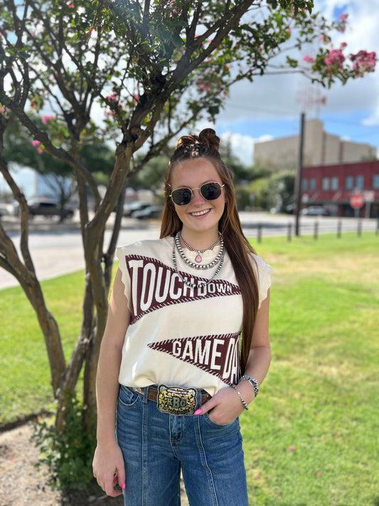 Varsity Flag Sweater Top