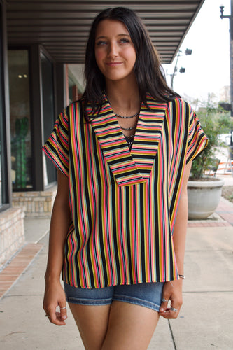 Neon Stripe Top