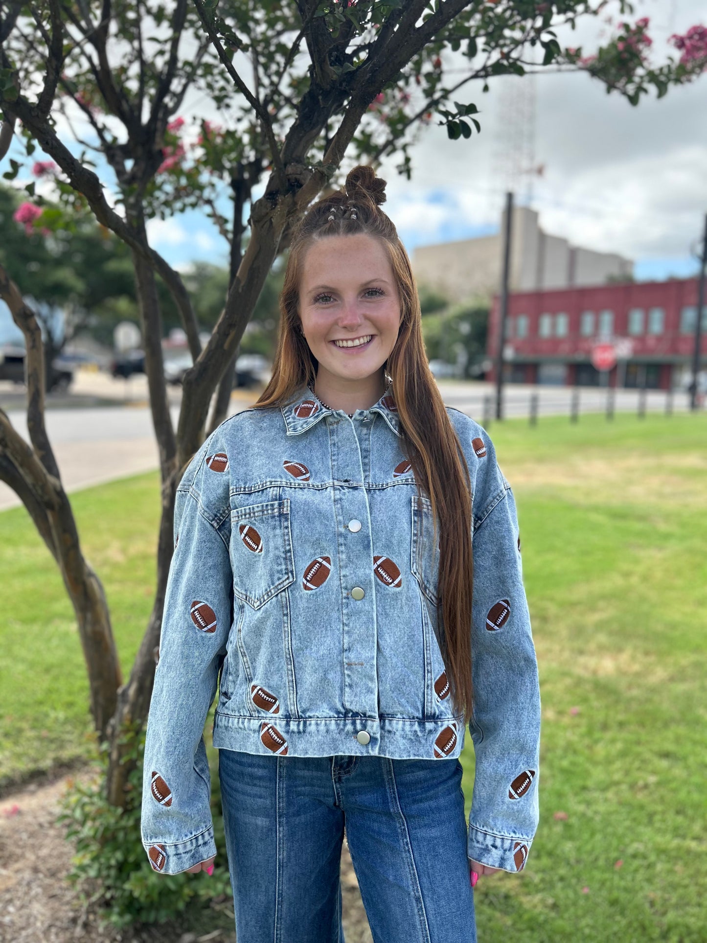 Football Denim Jacket