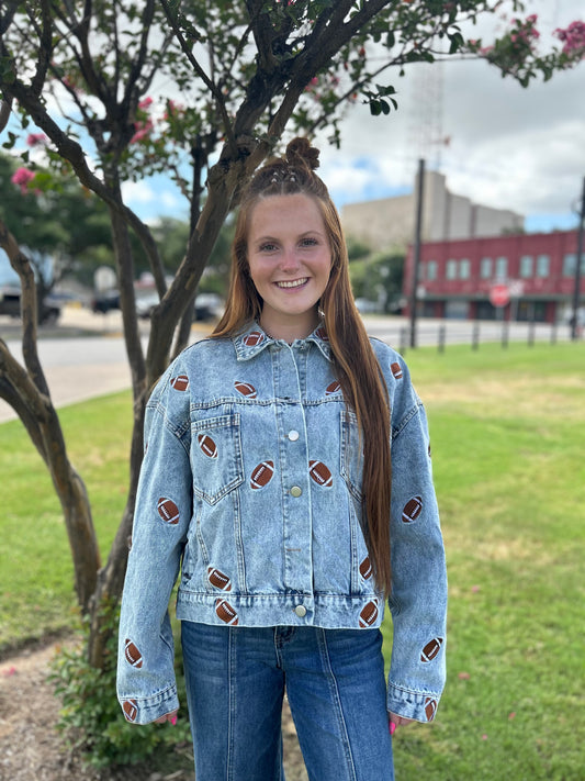 Football Denim Jacket