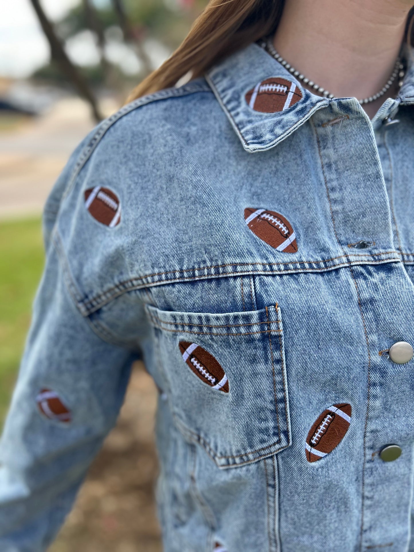 Football Denim Jacket