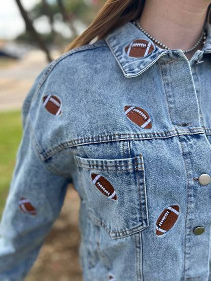 Football Denim Jacket