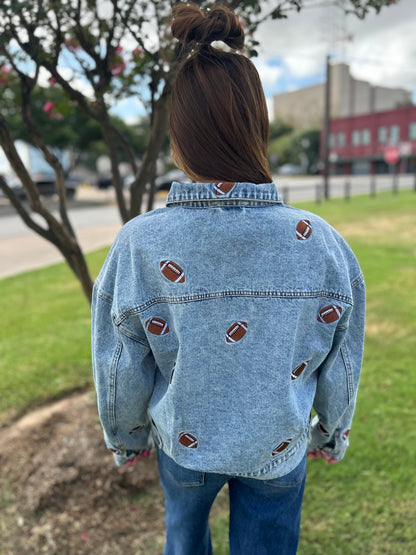 Football Denim Jacket