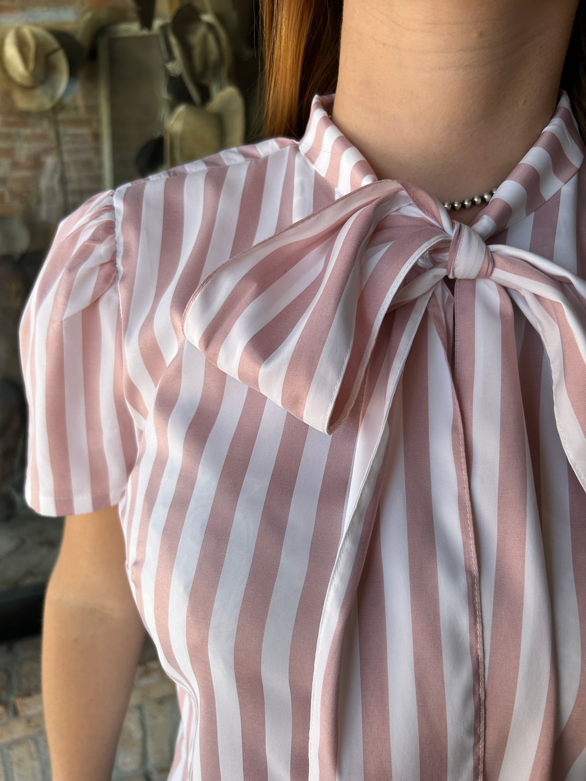 Maypearl Shirt - Mauve Stripe