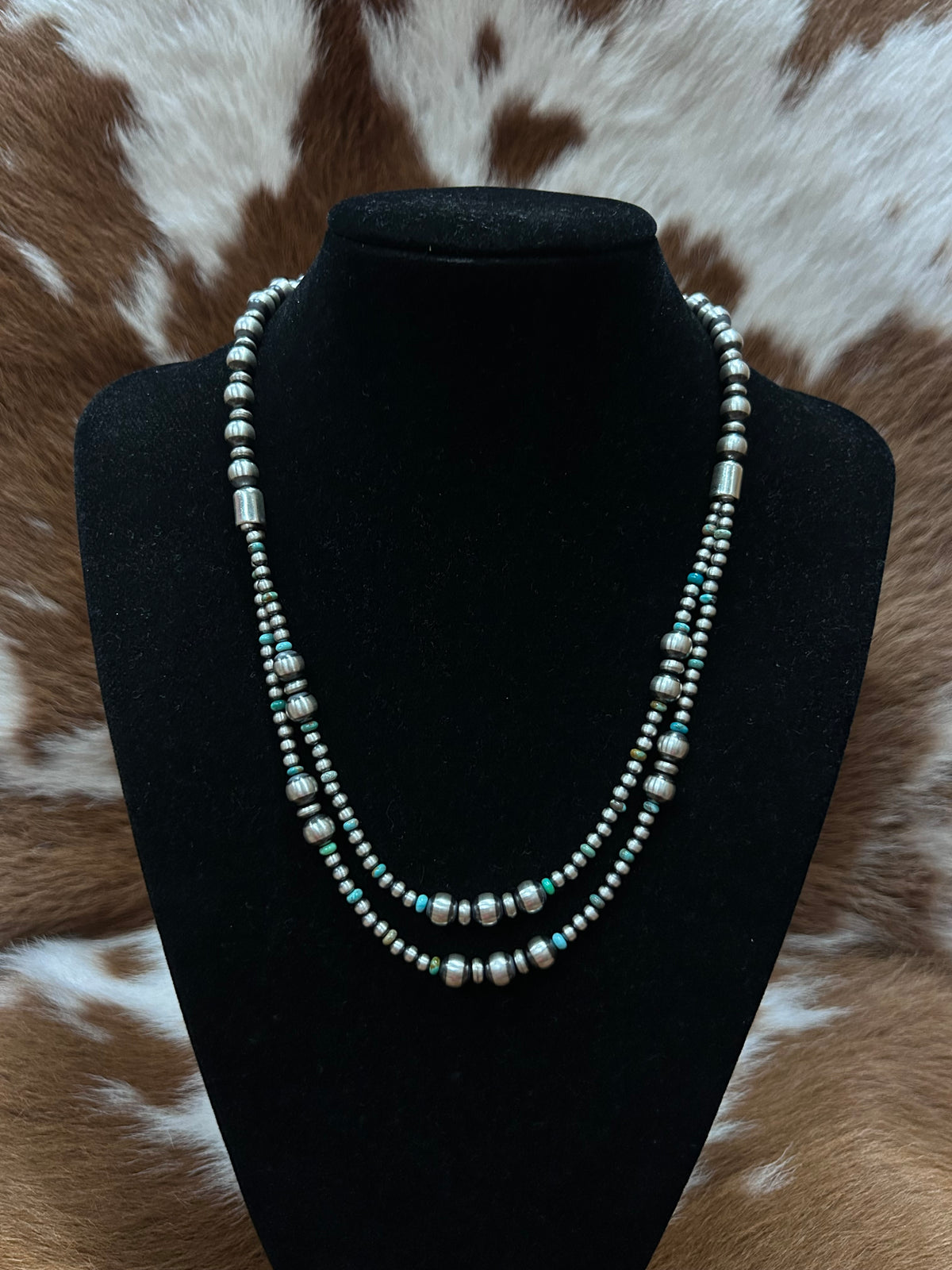 Navajo Pearls Double Strand Necklace