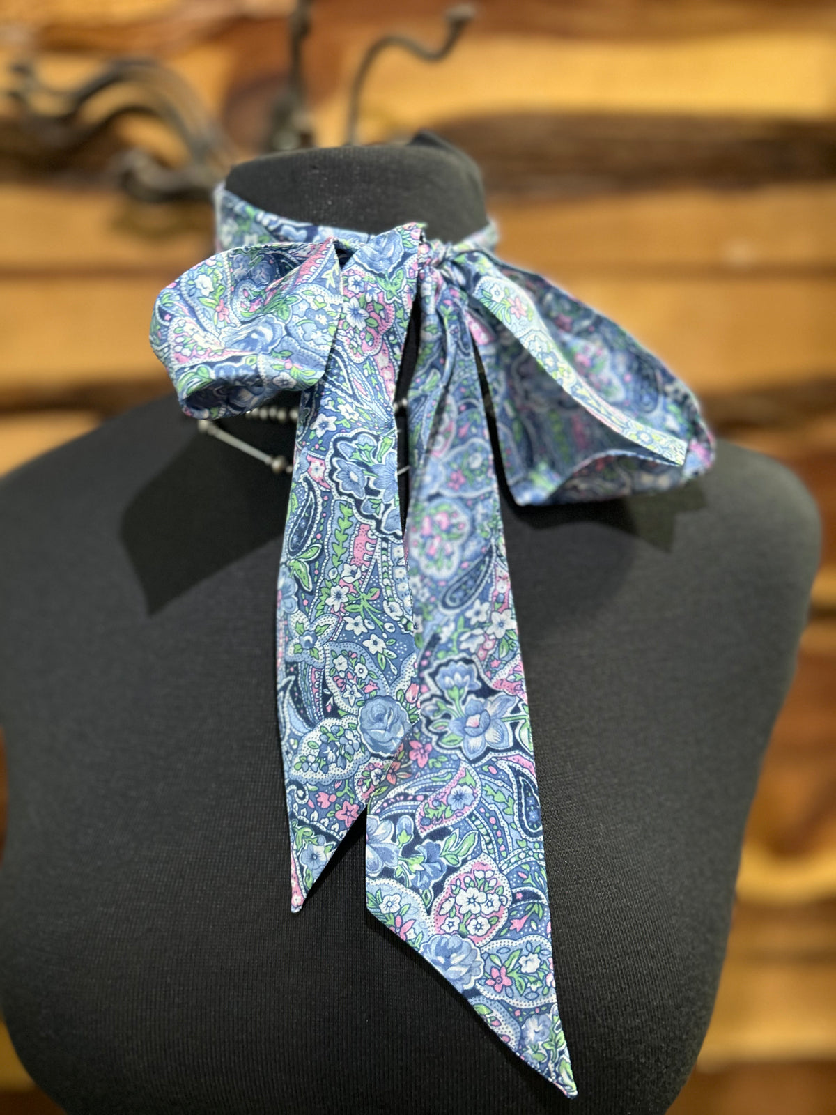 Blue Paisley Twilly