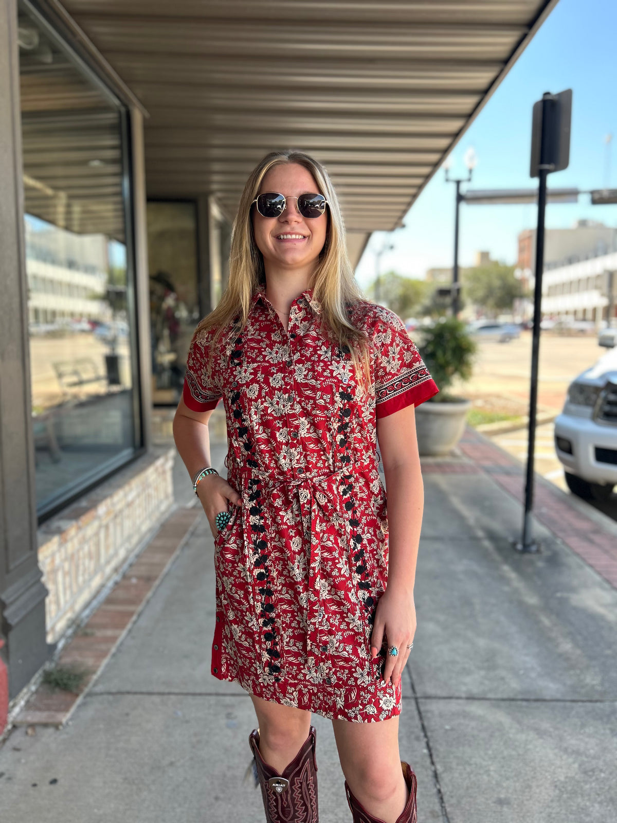Dominga Dress- Red